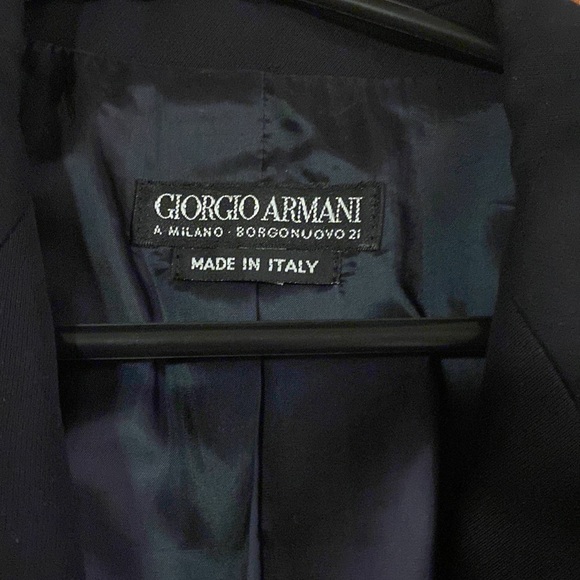 Giorgio Armani dark navy blue blazer - Picture 2 of 4